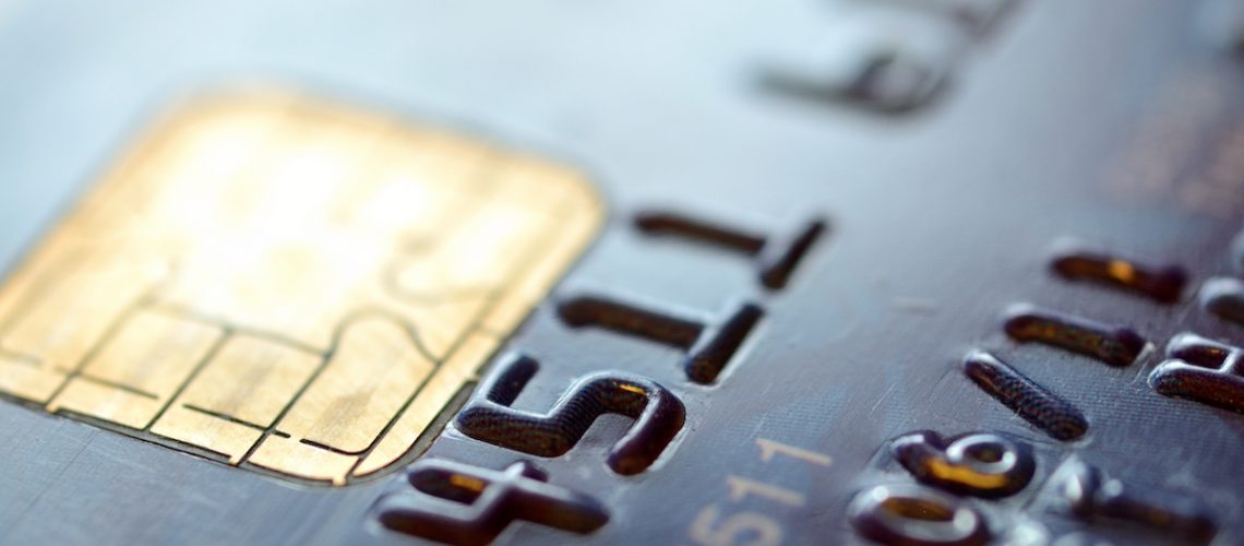 closeup of a credit card